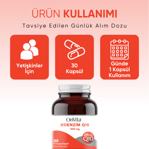 Q10 Koenzim 200 Mg 30 Yumuşak Kapsül