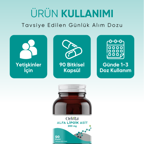 Alfa Lipoik Asit 200 Mg 90 Kapsül