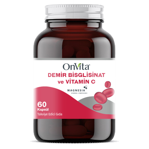 Demir Bisglisinat & Vitamin C, 60 Kapsül