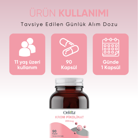 Krom Pikolinat 200 Mcg 90 Kapsül
