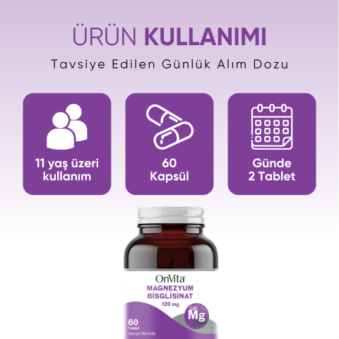 Magnezyum Bisglisinat 120 Mg
