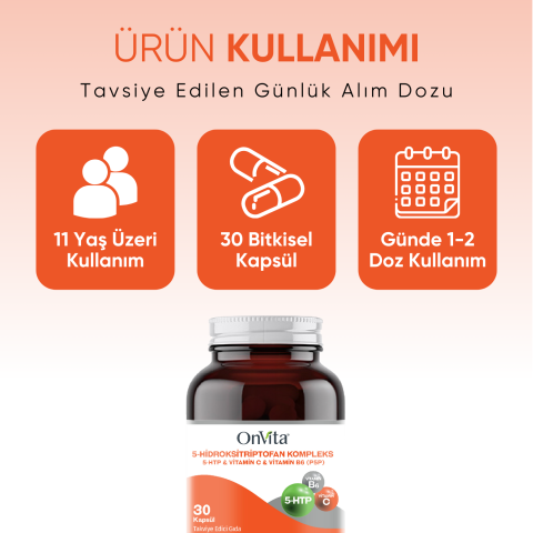 5-HTP, Hidroksitriptofan Kompleks 30 Kapsül