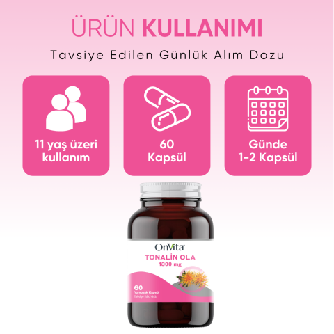 Tonalin Cla 1300 Mg, 60 Yumuşak Kapsül