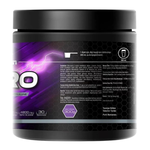 Nutrition Pre Workout Nitro L-arginine, Beta-alanine, L-citrulline