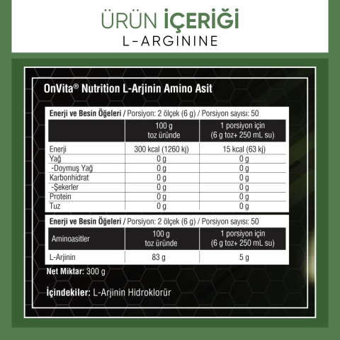 Nutrition L-arginine Hcl, Aminoasit 5000 Mg