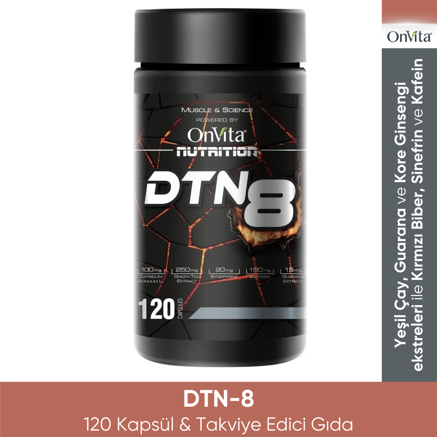 Dtn 8 Yeşil Çay, Guarana ve Kore Ginsengiekstreleri Ile Kırmızı Biber, Sinefrin ve Kafein